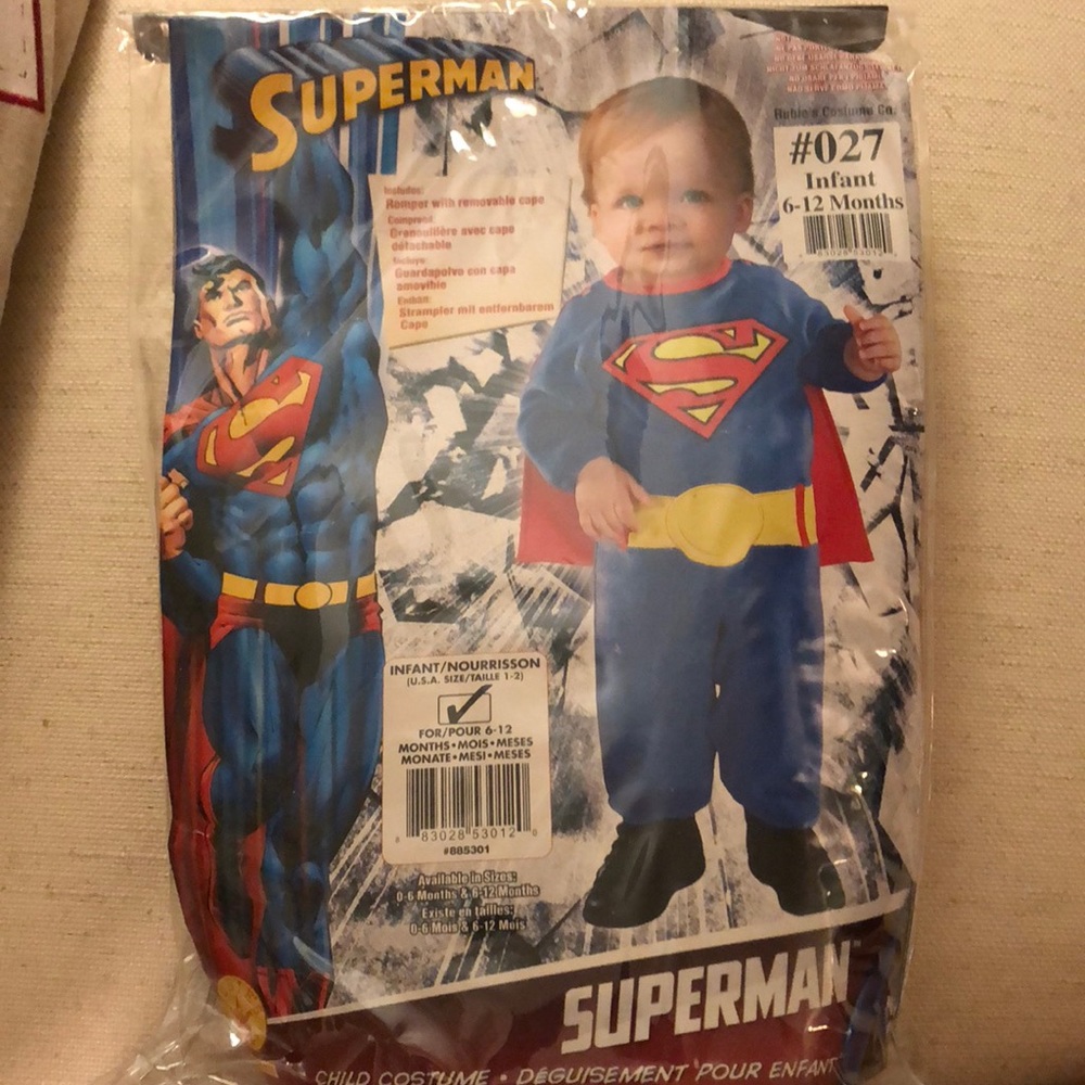 Infant size Superman costume